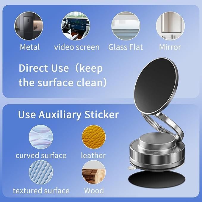 Vacuum Magnetic Mobile Holder for Car and wall mounts