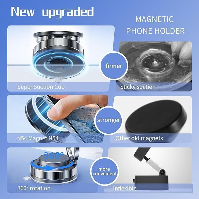 Vacuum Magnetic Mobile Holder for Car and wall mounts